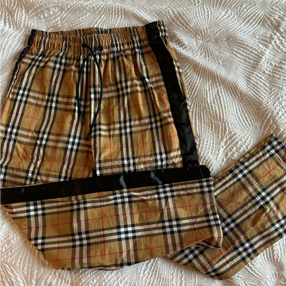 Burberry vintage check high-waisted trousers